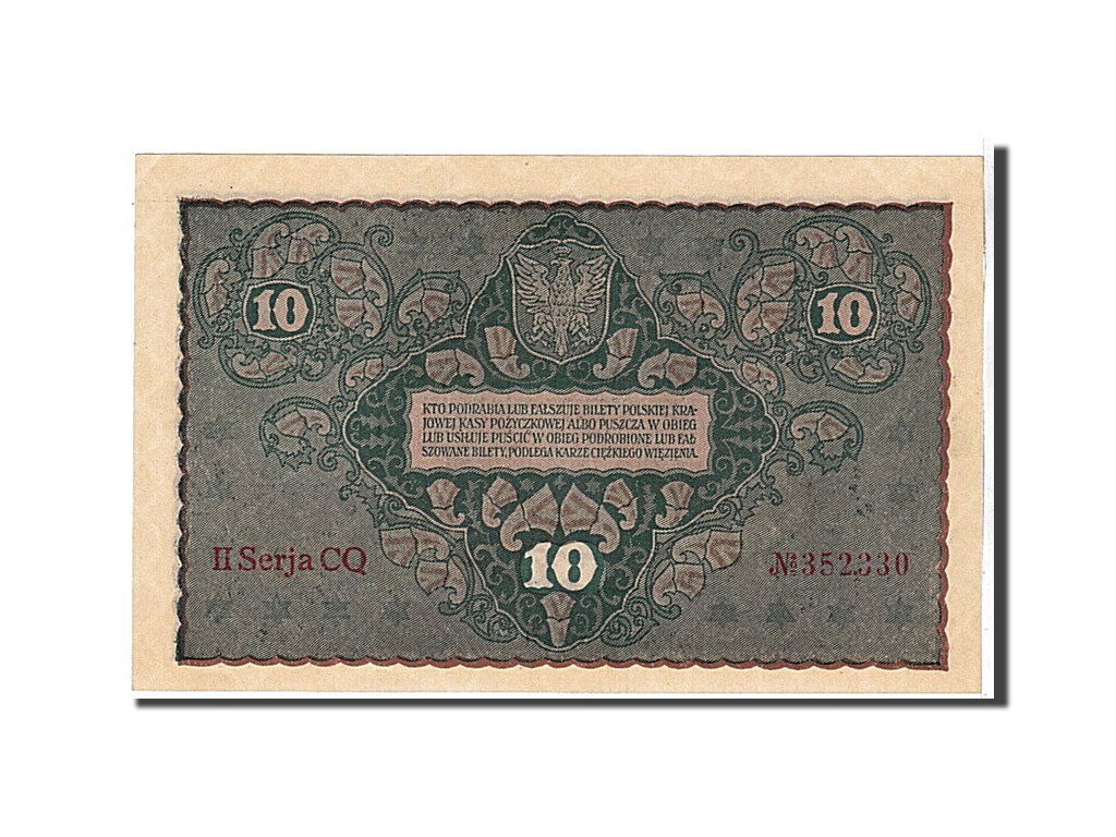 Poland, 10 Marek, 1919, KM #25, UNC(65-70), CQ352330