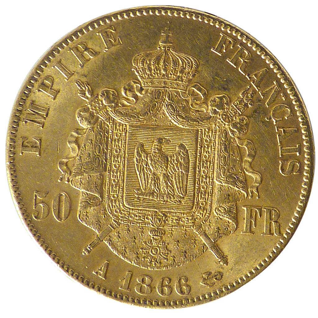 Napoléon III, 50 Francs Or Tête Laurée
