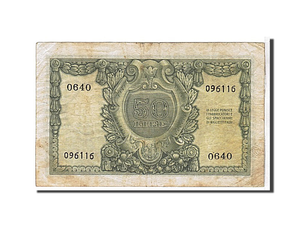 Biljet, Italië, 50 Lire, 1951, TTB