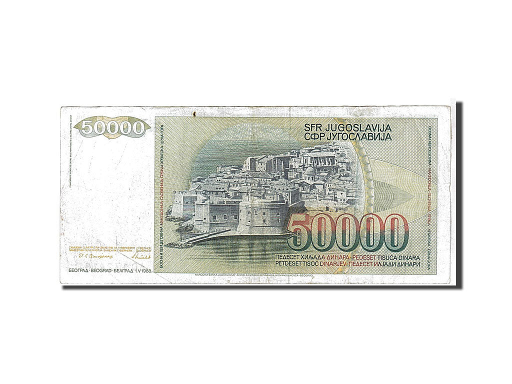 Yugoslavia, 50,000 Dinara, 1988, KM #96, EF(40-45), AD1724181
