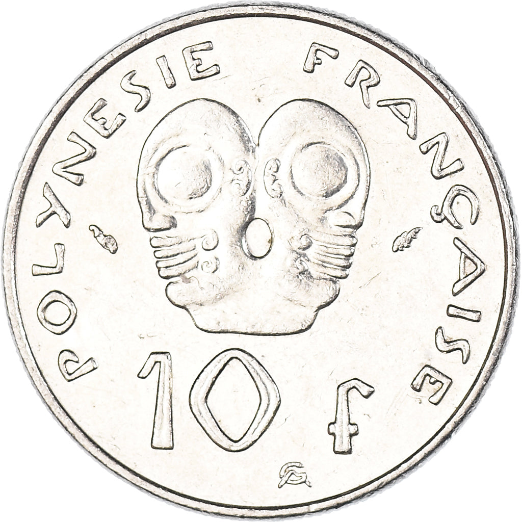 Moeda, Polinésia Francesa, 10 Francs, 1985