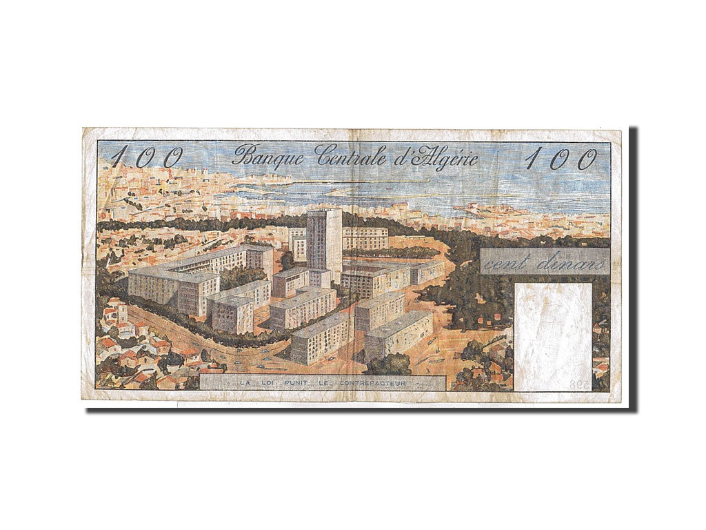 Algeria, 100 Dinars, 1964, KM #125a, VF(30-35), M598