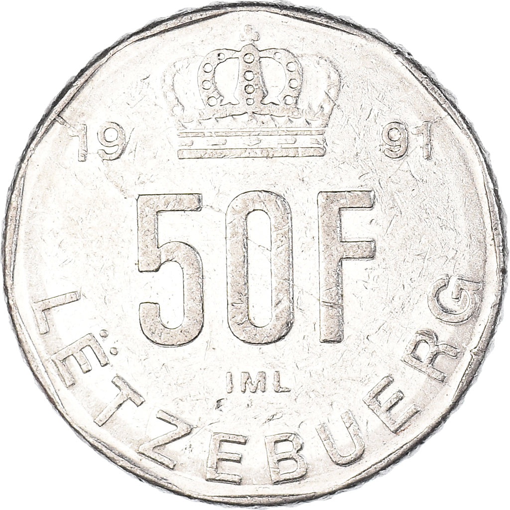 Monnaie, Luxembourg, 50 Francs, 1991
