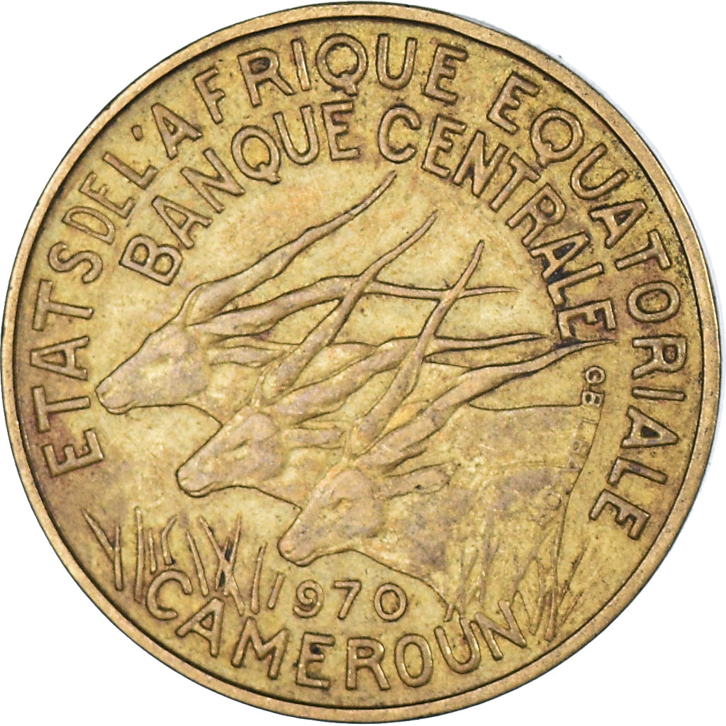 Moneta, Stati dell’Africa equatoriale, 5 Francs, 1970