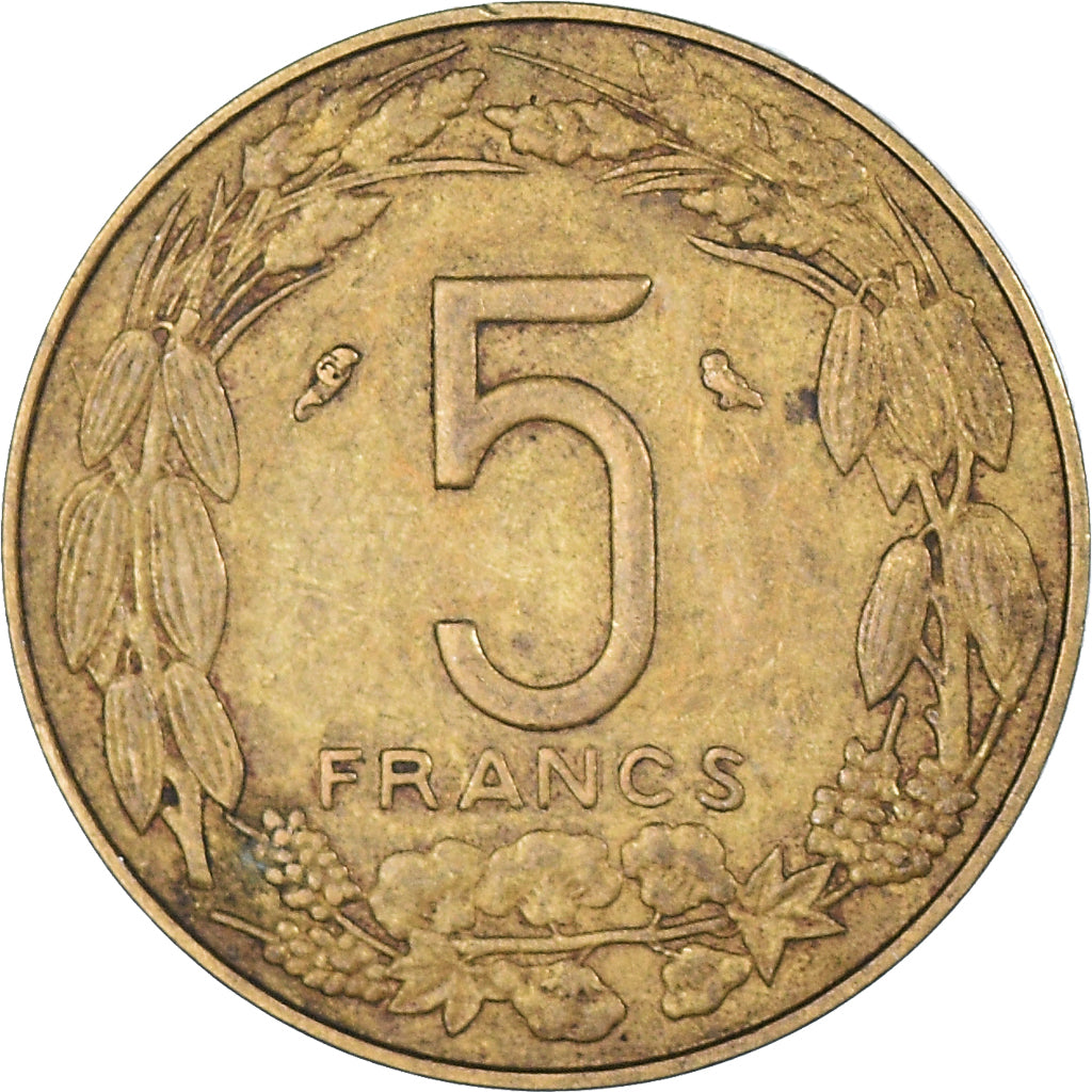 Moneta, Stati dell’Africa equatoriale, 5 Francs, 1970