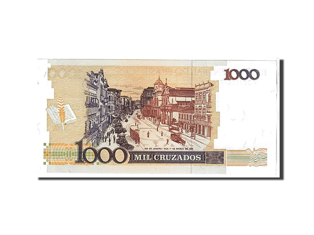 Brazil, 1 Cruzado Novo on 1000 Cruzados, 1989, KM #216a, UNC(65-70)