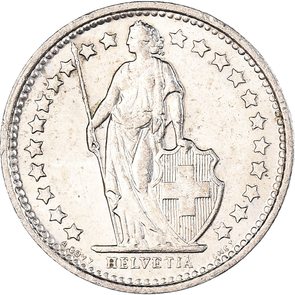 Moneta, Szwajcaria, 1/2 Franc, 1972