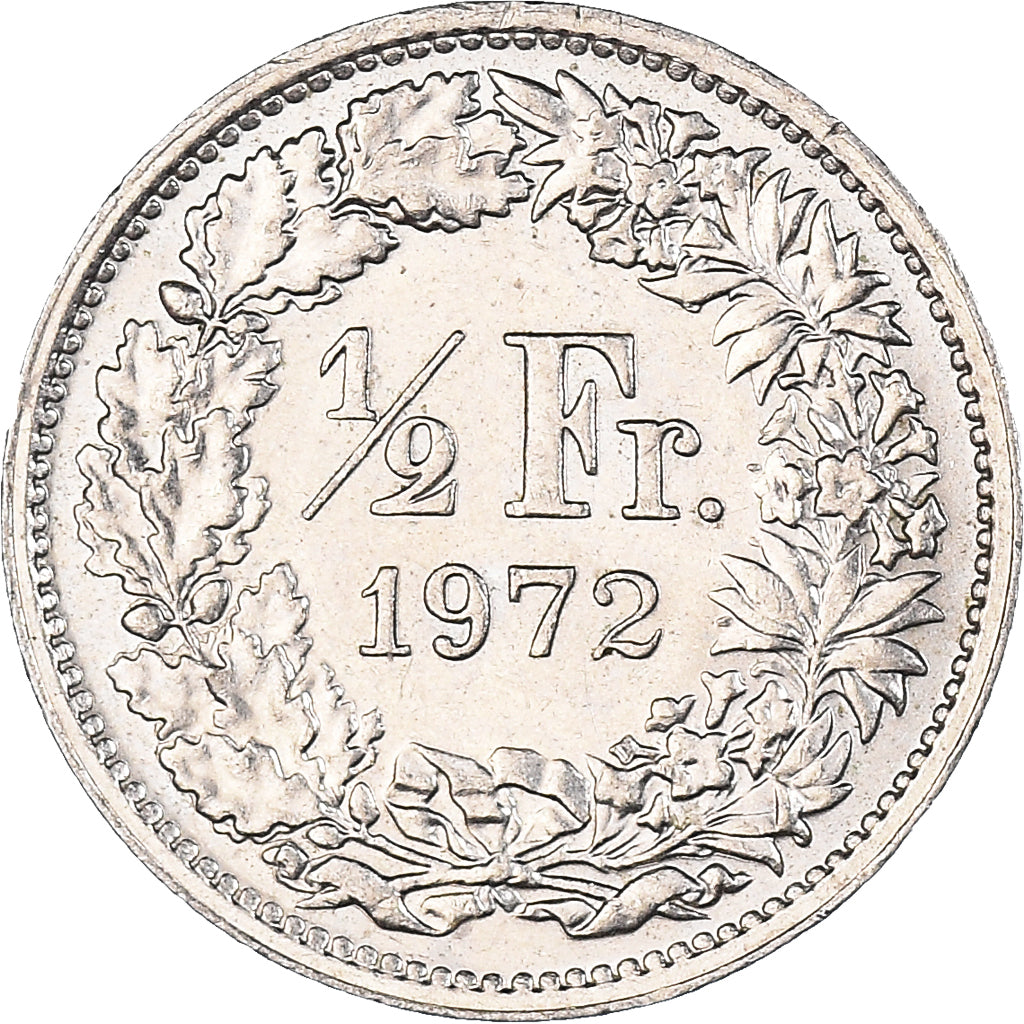 Moneta, Szwajcaria, 1/2 Franc, 1972
