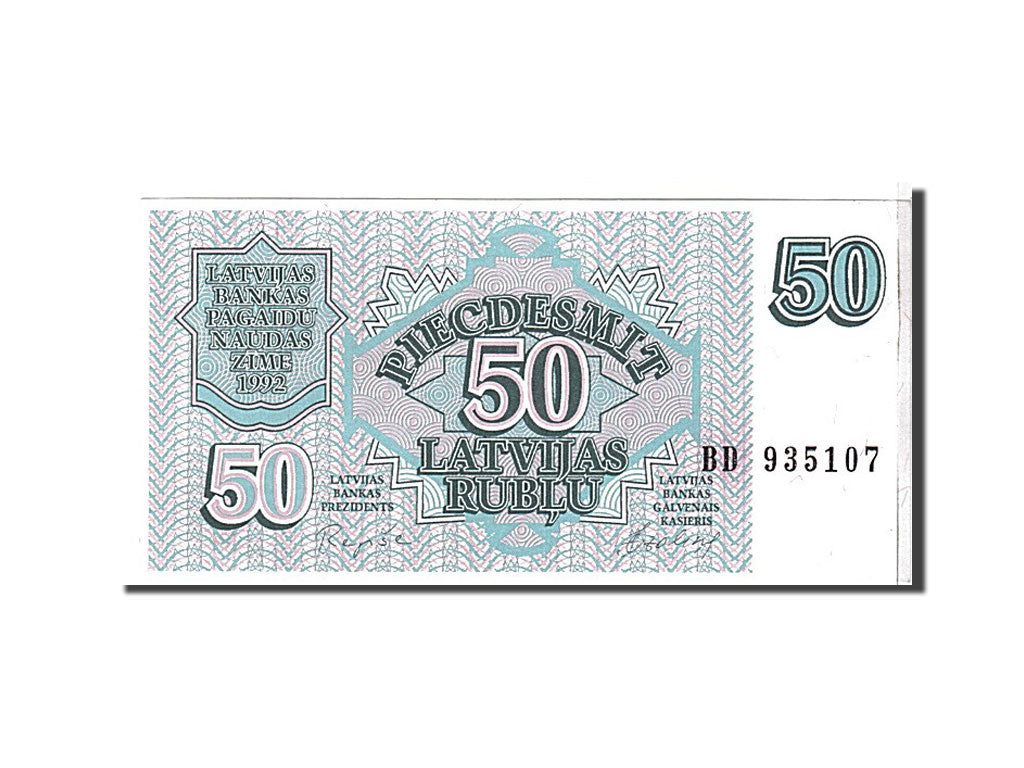 Latvia, 50 Rublu, 1992, KM #40, UNC(65-70), BD935107