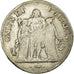 Moneta, Francja, Union et Force, 5 Francs, 1801, Bordeaux, VF(20-25), Srebro