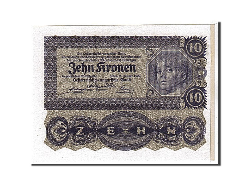 Austria, 10 Kronen, 1922, KM #75, UNC(65-70), 1039392978