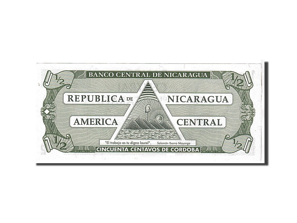 Nicaragua, 1/2 Córdoba, 1991, KM #171, UNC(65-70), A63250774