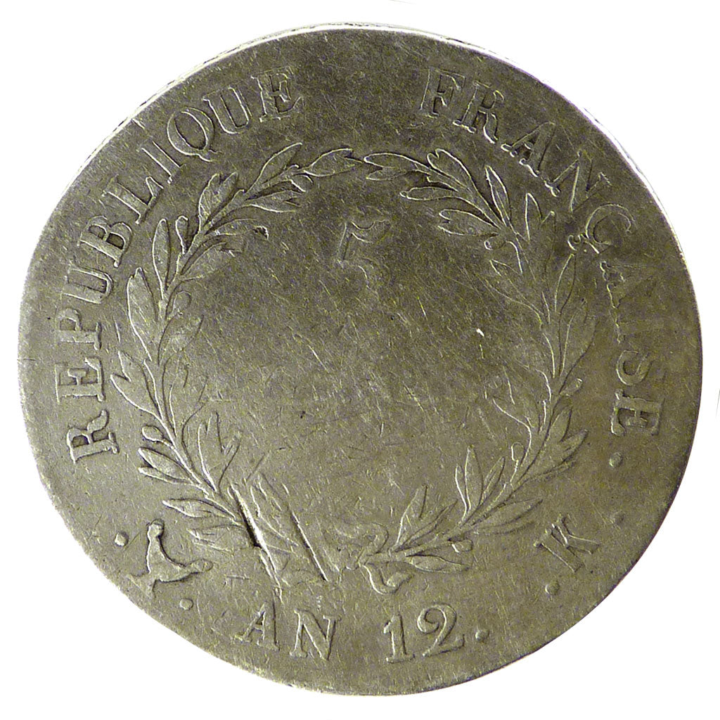 FRANCE, 5 Francs, 1803, Bordeaux, VF(20-25), Silver, Gadoury #577, 24.70