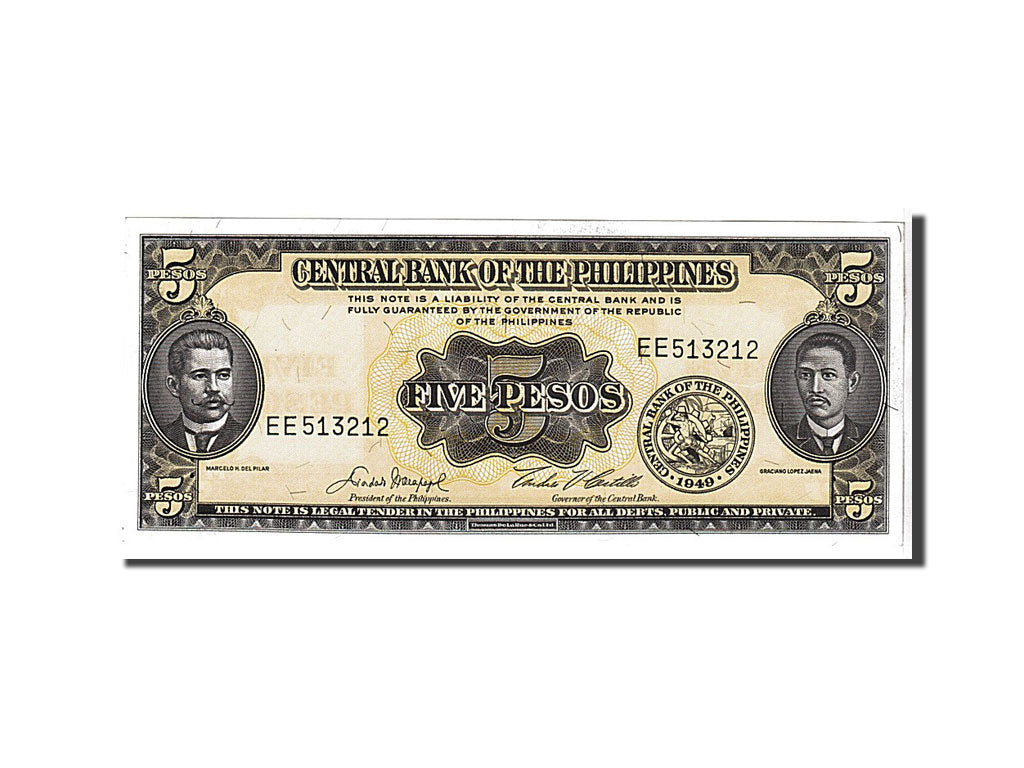 Billet, Philippines, 5 Pesos, 1949, KM:135b, SPL