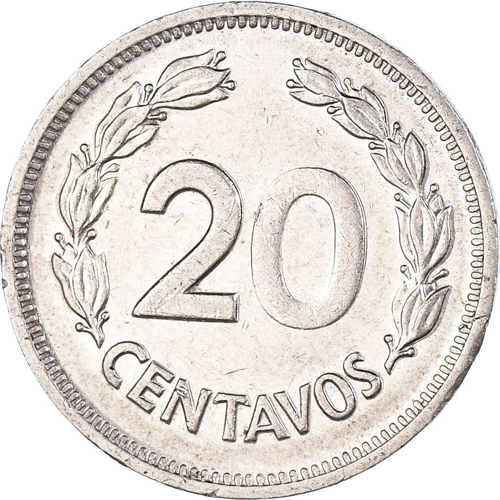 Moneda, Ecuador, 20 Centavos, 1975