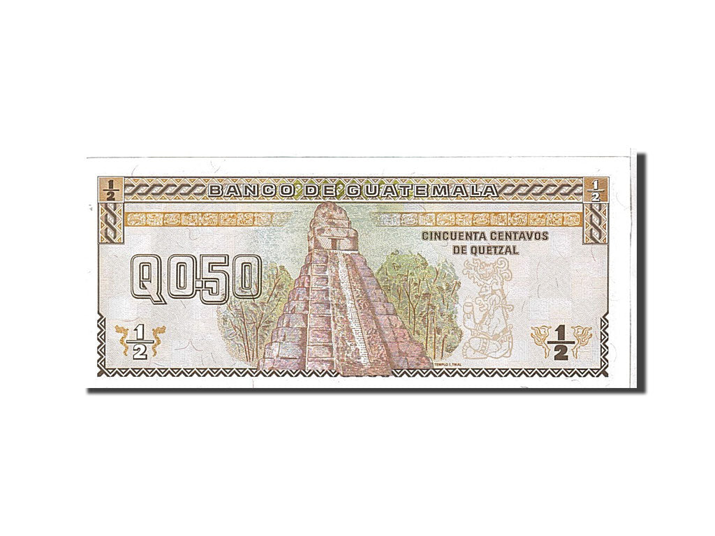 Banknote, Guatemala, 1/2 Quetzal, 1994, KM:86b, UNC(65-70)