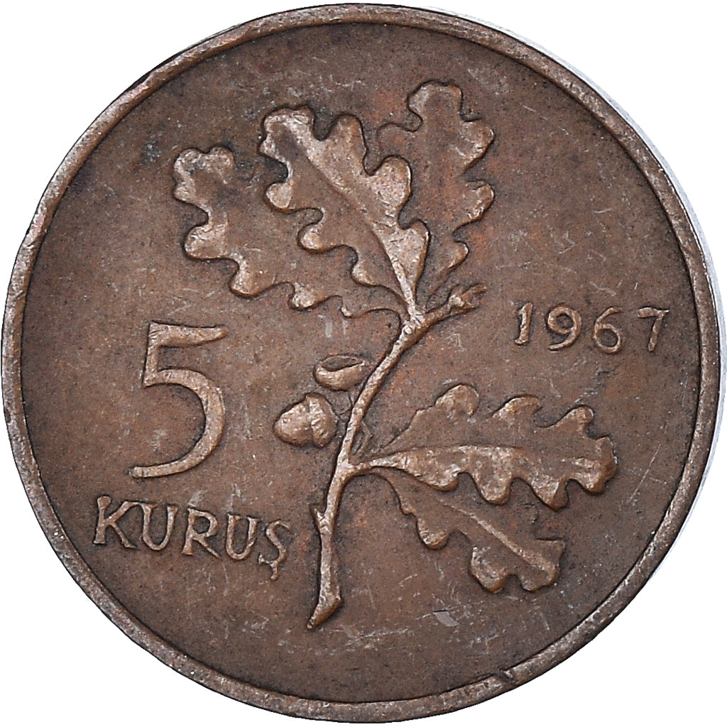 Monnaie, Turquie, 5 Kurus, 1967