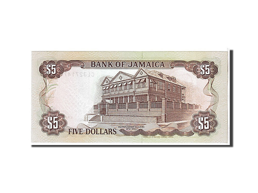 Jamaica, 5 Dollars, 1991, KM #70d, UNC(65-70), CL327147