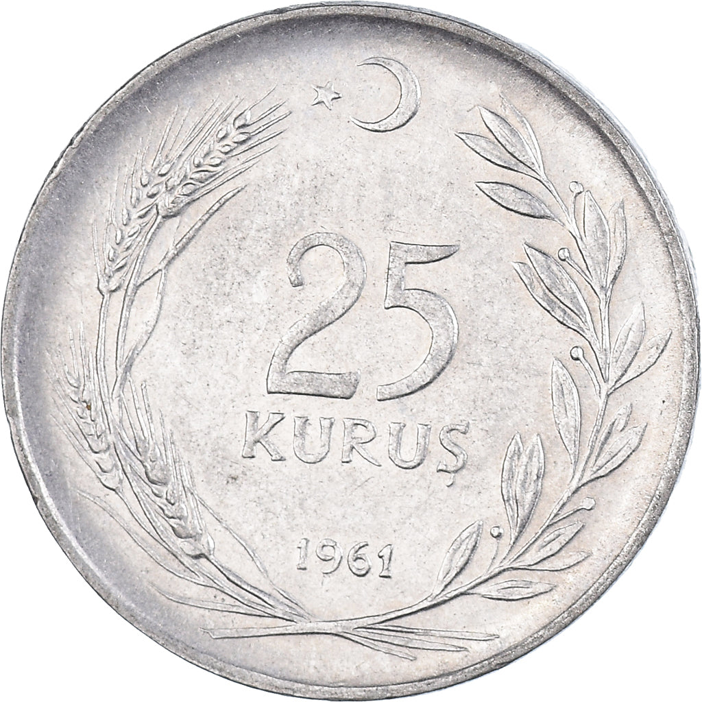 Moneta, Turchia, 25 Kurus, 1961