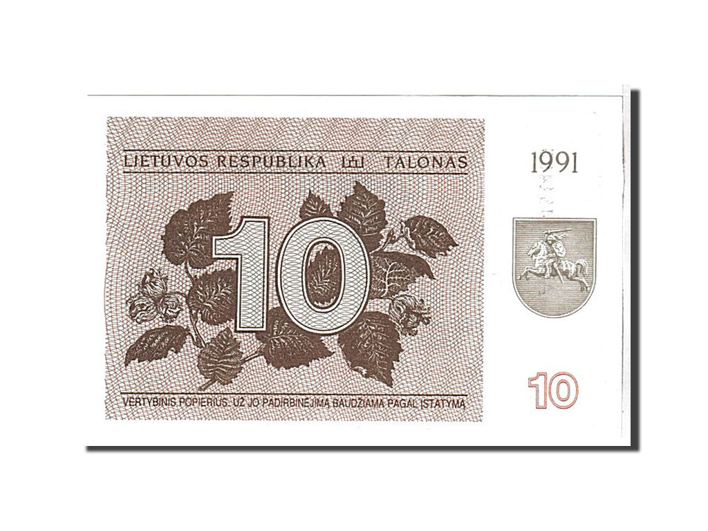 Billete, 10 (Talonas), 1991, Lituania, UNC
