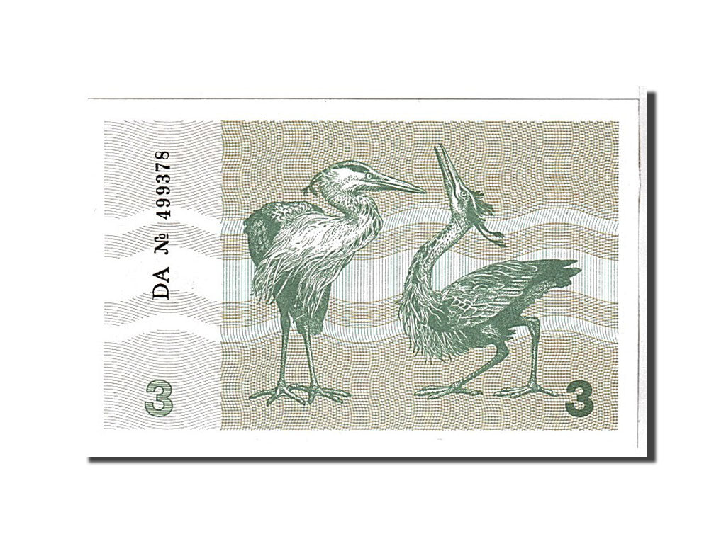 Billet, Lithuania, 3 (Talonas), 1991, KM:33b, NEUF
