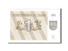Billet, Lithuania, 1 (Talonas), 1991, KM:32a, NEUF