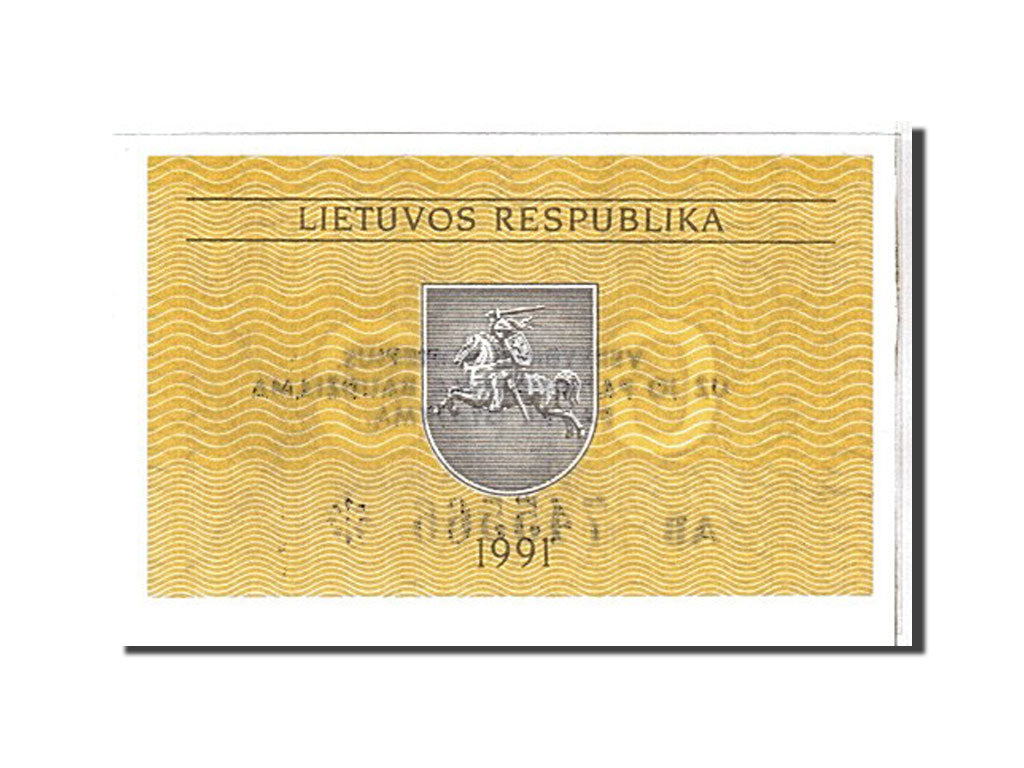 Billet, Lithuania, 0.10 Talonas, 1991, NEUF