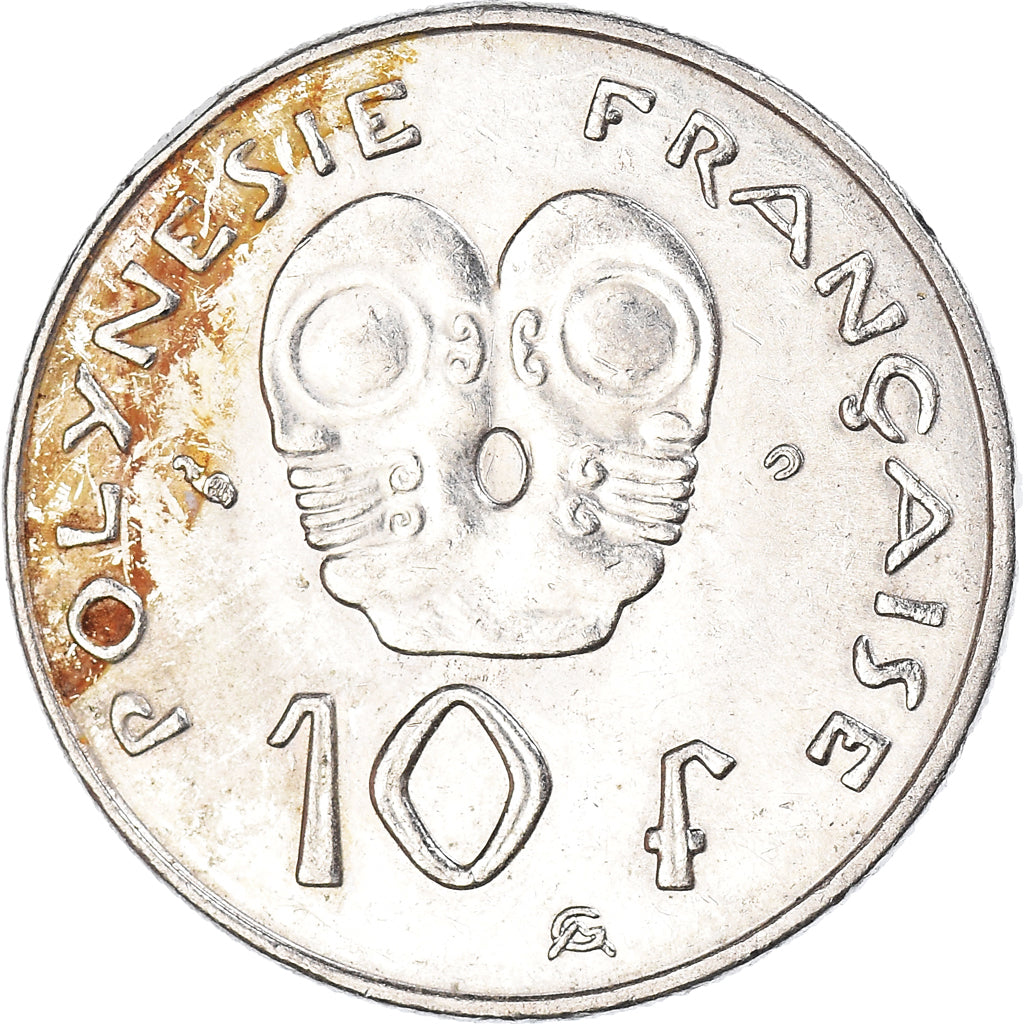 Moeda, Polinésia Francesa, 10 Francs, 2001