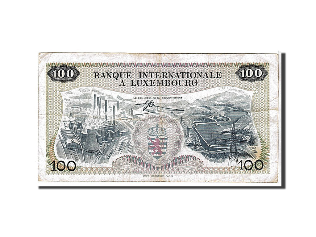 Luxembourg, 100 Francs, 1968, KM #14a, VF(20-25), K1320536