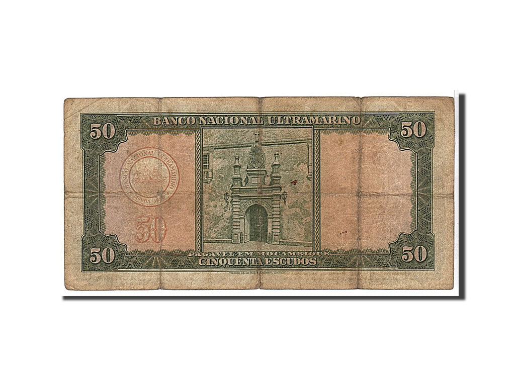 Mozambique, 50 Escudos, 1958, KM #106a, VG(8-10), B7496093