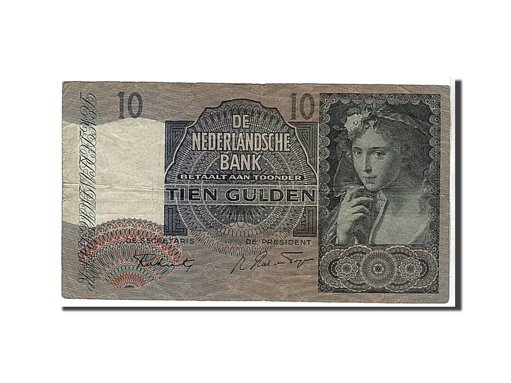 Netherlands, 10 Gulden, 1941, KM #56b, VF(20-25), 7AR010257