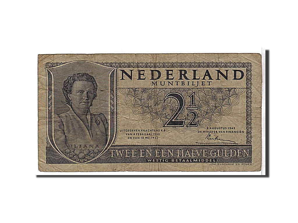 Banknote, Netherlands, 2 1/2 Gulden, 1949, KM:73, VF(20-25)