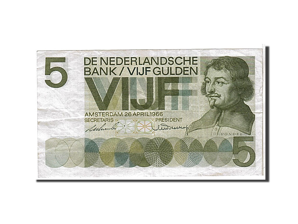 Banknote, Netherlands, 5 Gulden, 1966, EF(40-45)