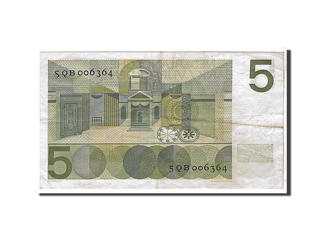 Banknote, Netherlands, 5 Gulden, 1966, EF(40-45)