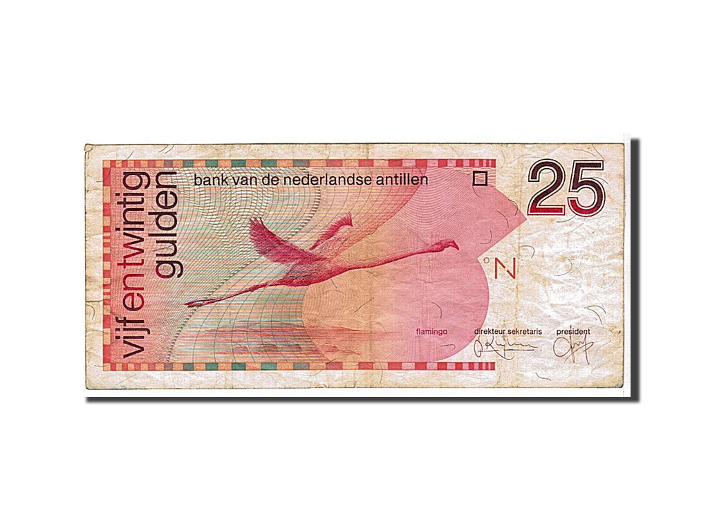 Netherlands Antilles, 25 Gulden, 1994, KM #24c, VF(20-25), 4040609022