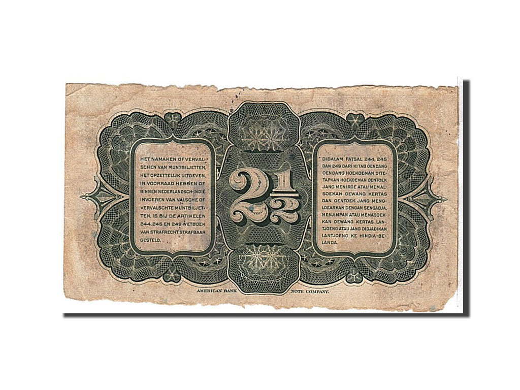 Netherlands Indies, 2 1/2 Gulden, 1943, KM #112a, VG(8-10), BH091466A