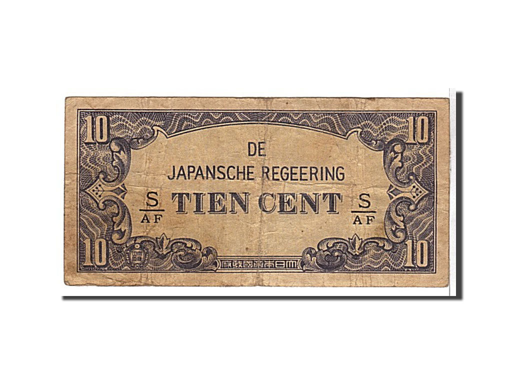 Netherlands Indies, 10 Cents, 1942, KM #121c, VF(20-25), SAF