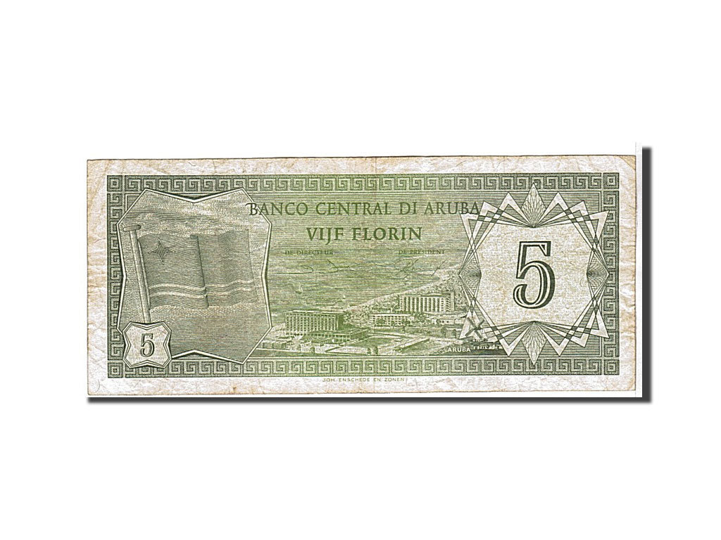 Aruba, 5 Florin, 1986, KM #1, VF(20-25), 0004933017