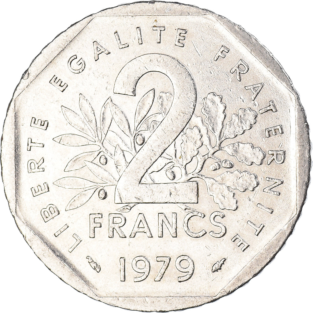Moneta, Francja, 2 Francs, 1979, EF(40-45), Nikiel