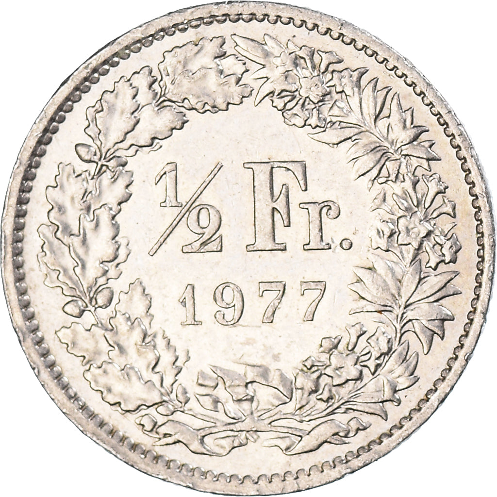Coin, Switzerland, 1/2 Franc, 1977