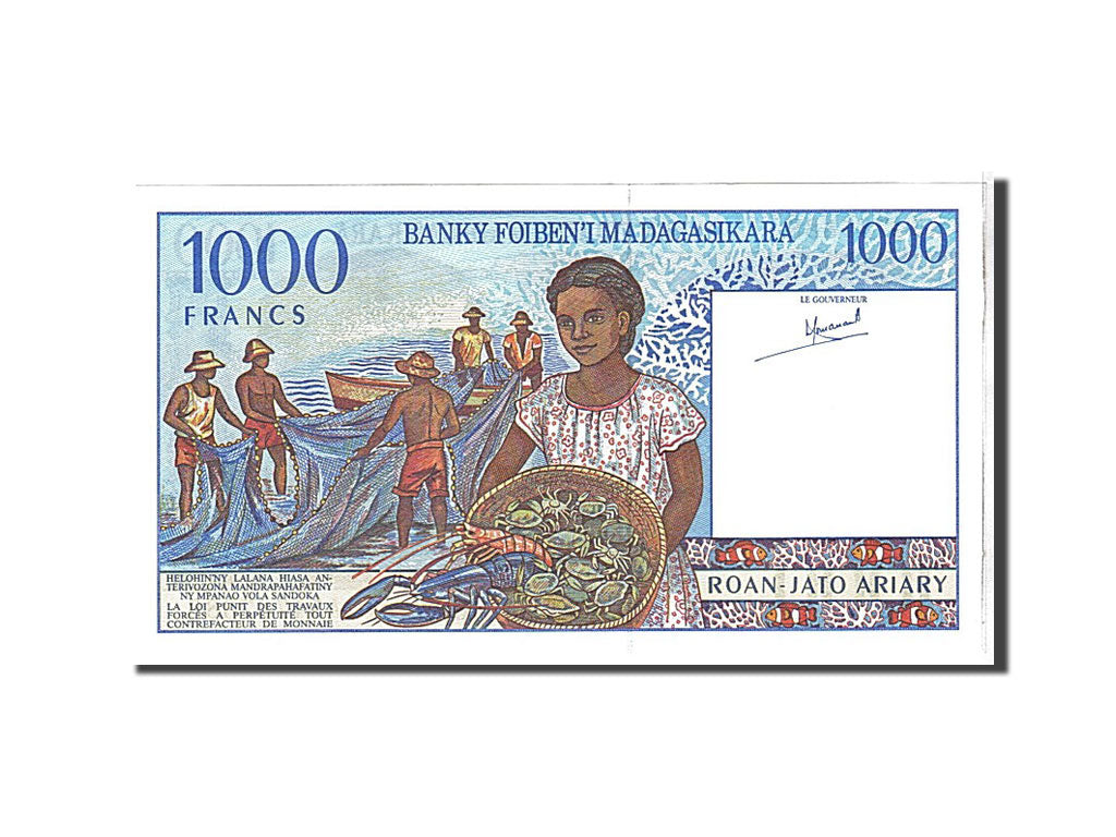 Madagascar, 1000 Francs = 200 Ariary, 1994, KM #76a, UNC(65-70), A54787888