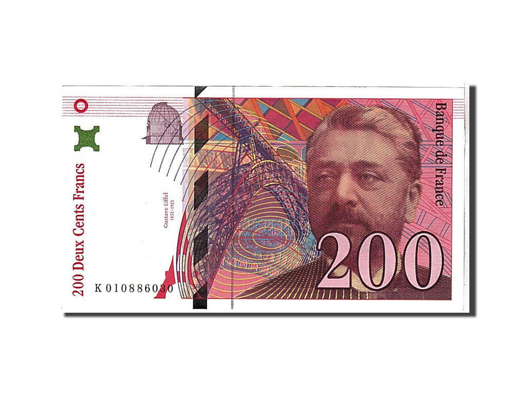 France, 200 Francs, 200 F 1995-1999 ''Eiffel'', 1996, KM #159b, UNC(65-70),...