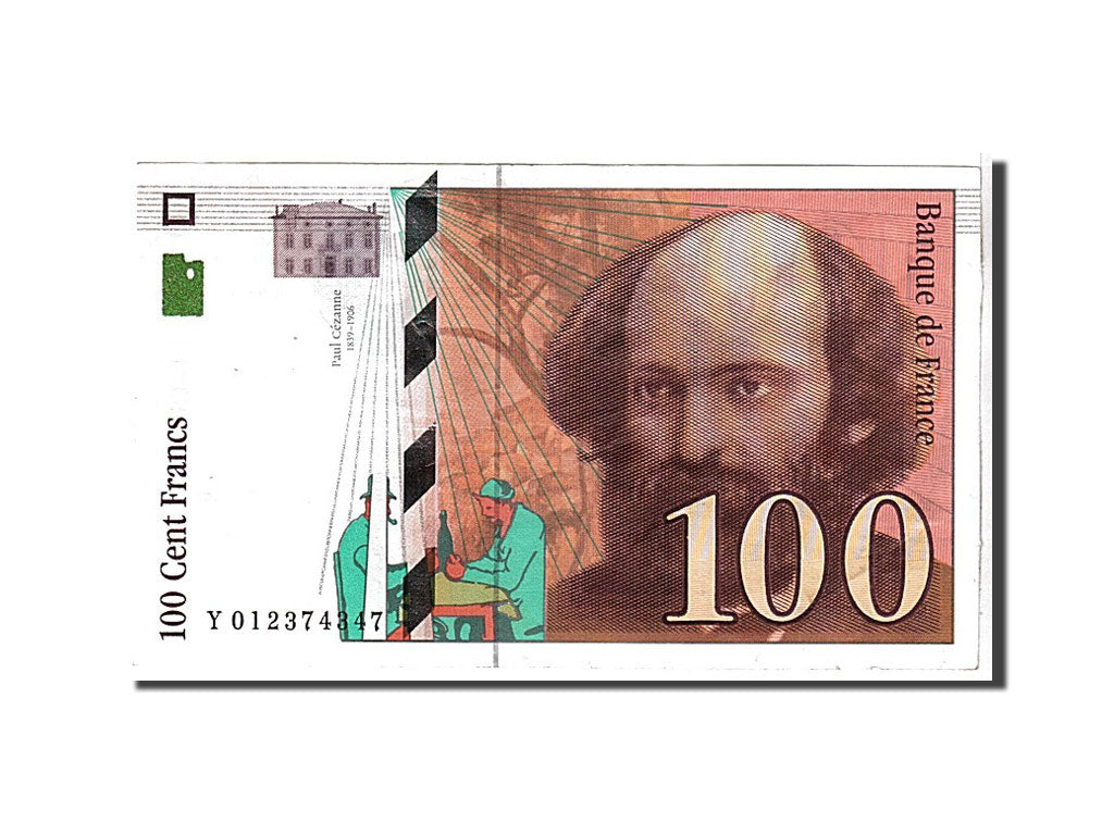 France, 100 Francs, 100 F 1997-1998 ''Cézanne'', 1997, KM #158a, AU(55-58), Y...