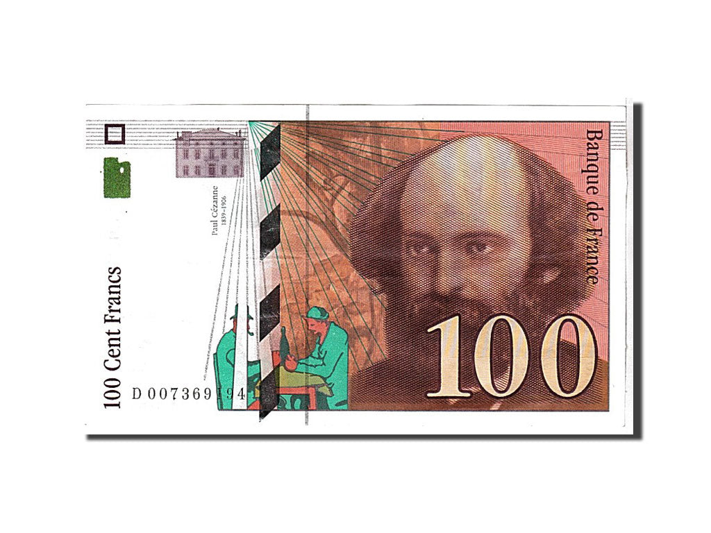 Geldschein, Frankreich, 100 Francs, 100 F 1997-1998 ''Cézanne'', 1997, UNZ-