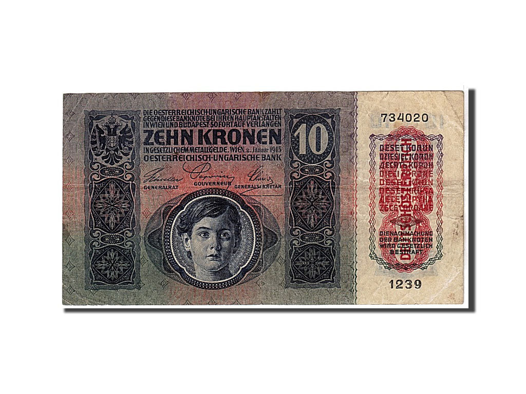 Austria, 10 Kronen, 1915, KM #51a, EF(40-45), 734020