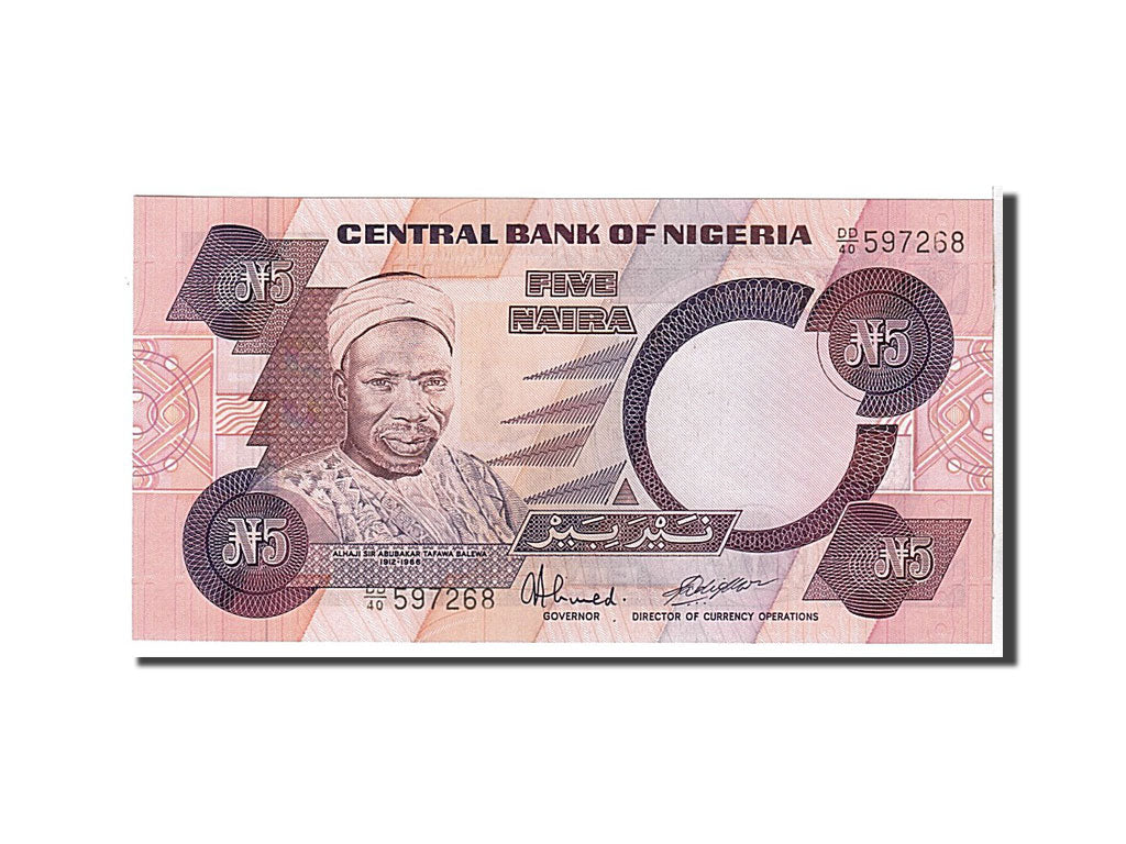 Banknote, Nigeria, 5 Naira, 1984, KM:24d, UNC(65-70)