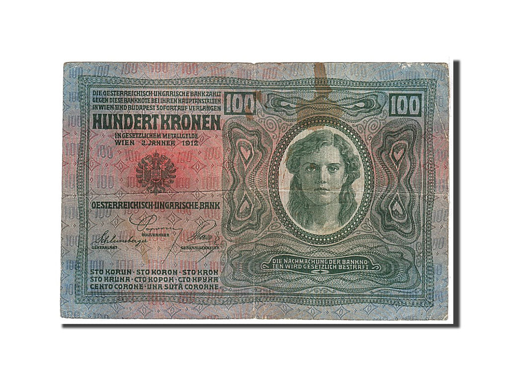 Austria, 100 Kronen, 1912, KM #55a, UNC(65-70), 319086713