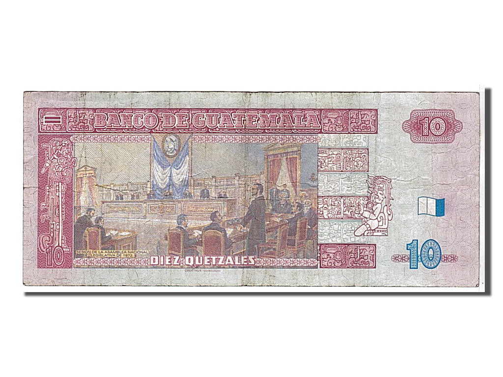 Guatemala, 10 Quetzales, 2008, KM #117, VF(20-25), D11843258C