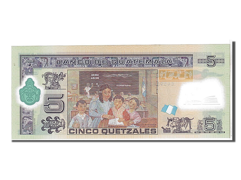 Banknote, Guatemala, 5 Quetzales, 2010, KM:122, UNC(65-70)