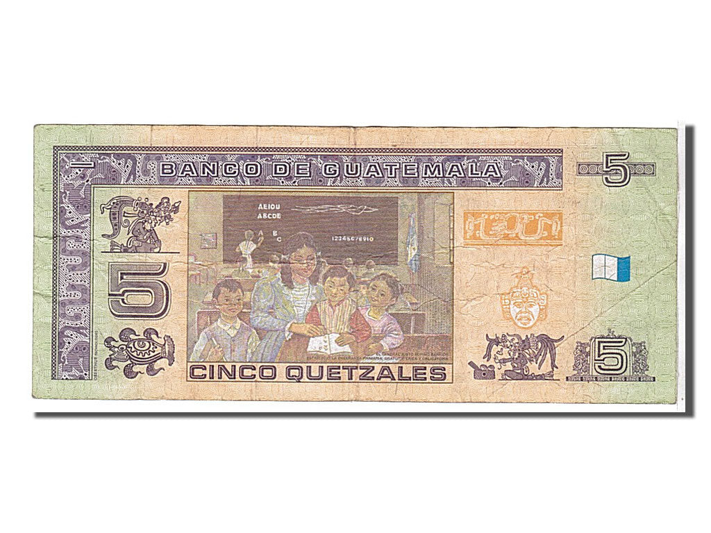 Guatemala, 5 Quetzales, 2008, KM #116, VF(20-25), C28817446D